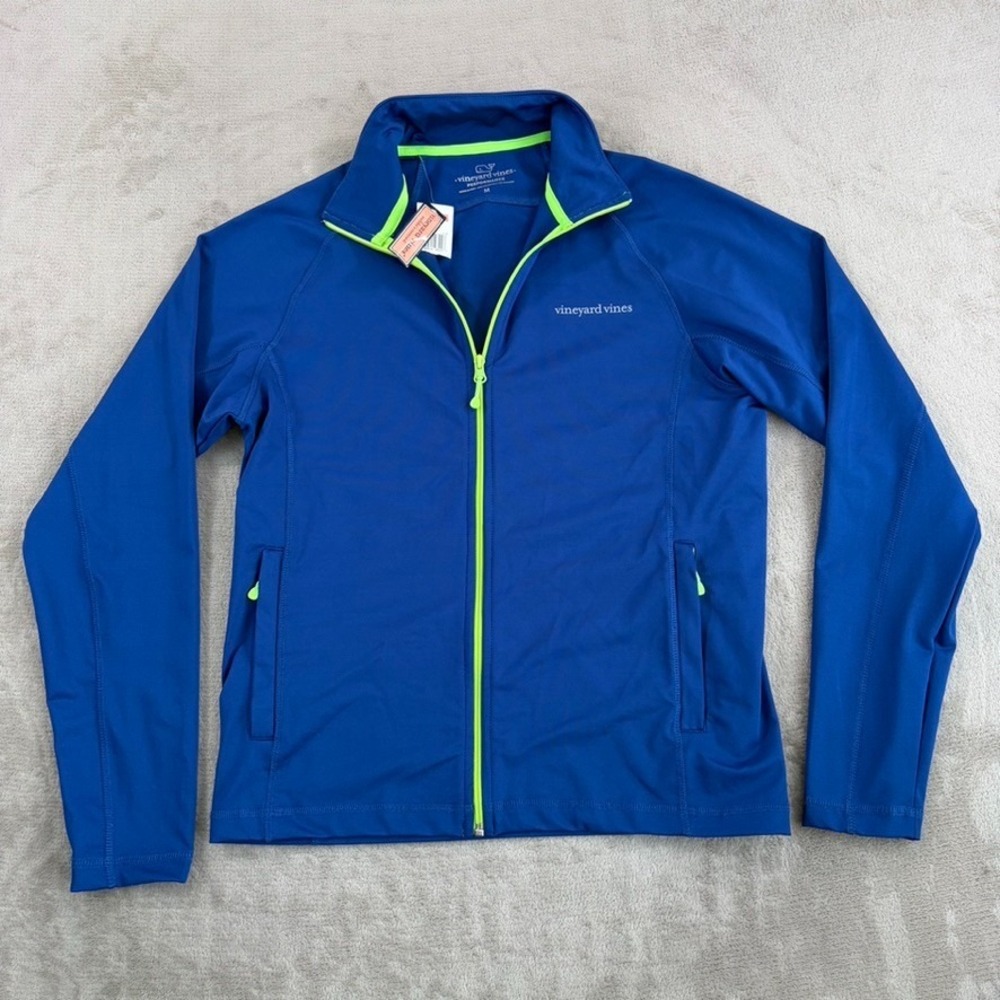 Vineyard Vines Performance Contrast Stitch Jacket Royal Ocean Men Medium NWT